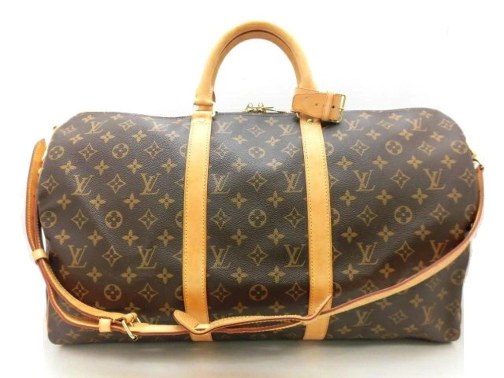 LOUIS VUITTON Keepall Bandouliere Boston Bag Travel Monogram
